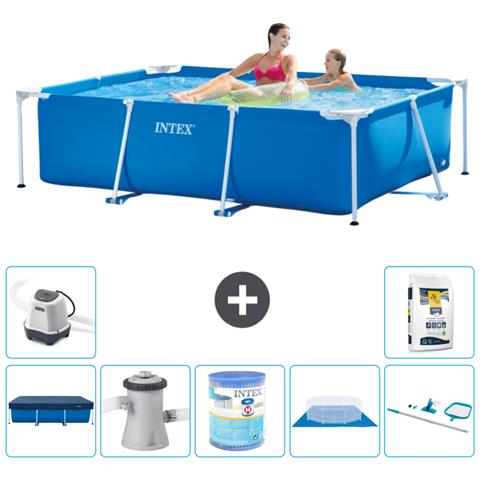 Piscina Fuori Terra - Rettangolo - 220x150x60 Cm - Blu - Include Accessori Coordinati A30 - Foto 1