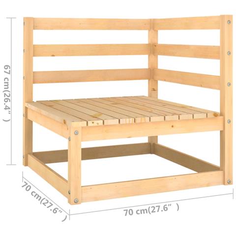 Lusso Casadino - Set Salotto Giardino 7 Pz Cuscini Antracite Legno Massello Pino - Foto 8