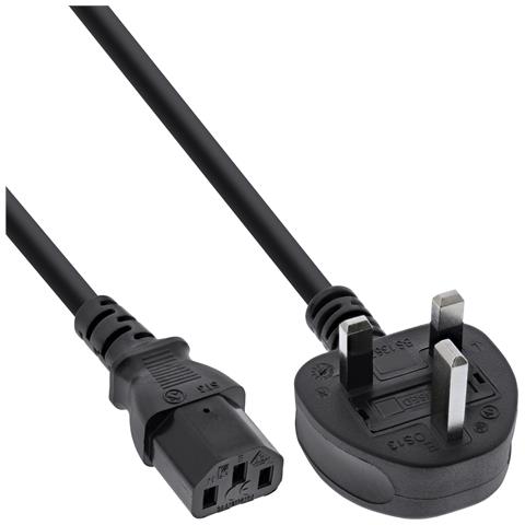 cavo di alimentazione, da spina UK a presa IEC C13, 30pz., 1,8m - Foto 1