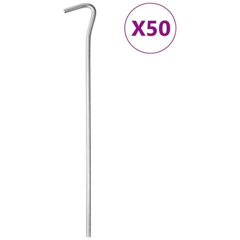 Picchetti per Tenda 50 pz 23 cm Ø5 mm in Acciaio Zincato - Foto 1