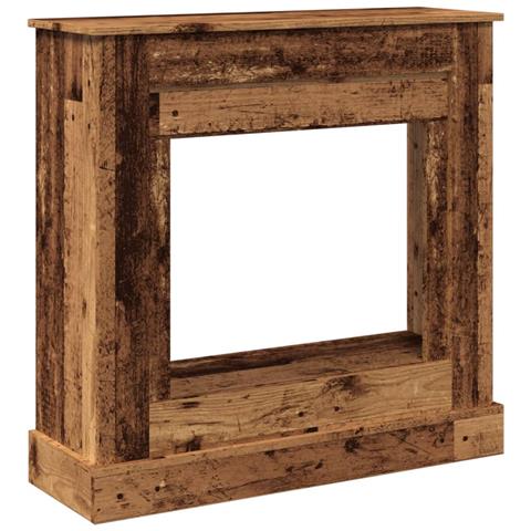 Cornice per Camino Legno Antico 90x30x90 cm in Truciolato - Foto 1