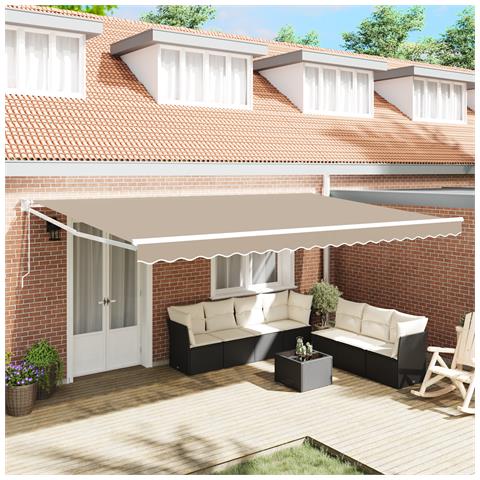 Tenda Retrattile Automatica Beige 500x300 cm - Foto 2