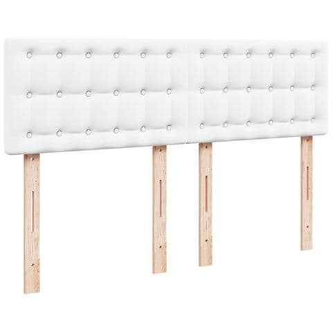 Struttura Letto Pouf con Materasso Bianco 140x200 cm Similpelle - Foto 9