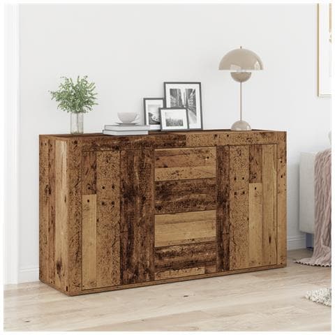 Credenza Legno Vecchio Legno Massello di Recupero 120 x 36 x 69 cm - Foto 2