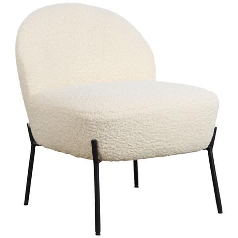 Poltrona In Tessuto Bouclette Beige Helmi - Foto 1