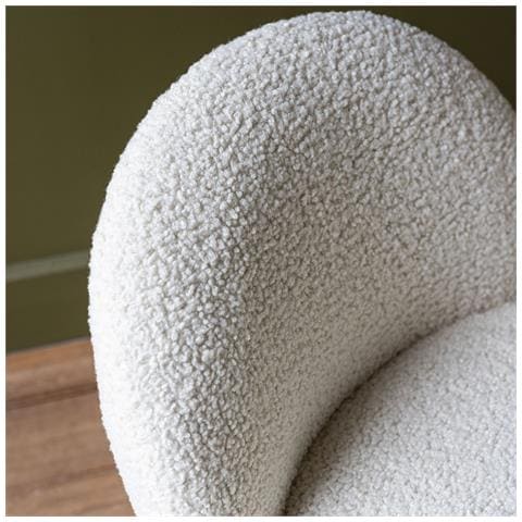 Poltrona In Tessuto Bouclette Beige Helmi - Foto 7