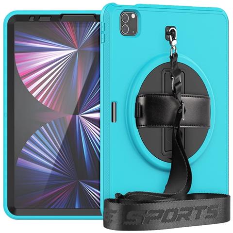 Custodia Per Ipad Pro 3/2/1 11” Con Supporto E Tracolla Blu - Foto 1