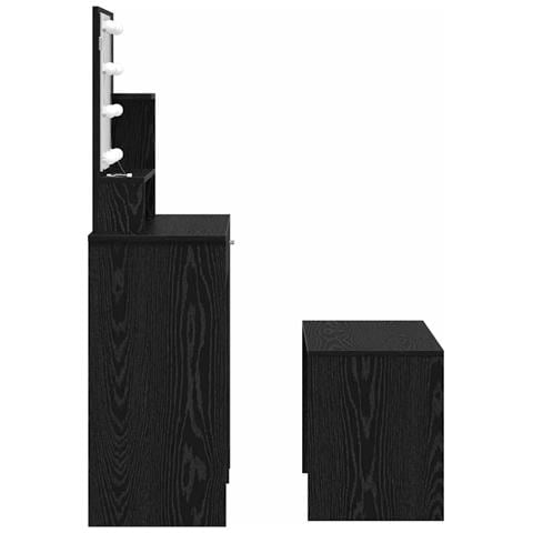 Set Tavolo da Trucco Rovere nero 86.5 x 35 x 136 cm - Foto 9