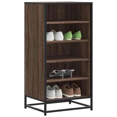 Scarpiera Rovere Marrone 48x38x97,5 cm in Legno Multistrato - Foto 2