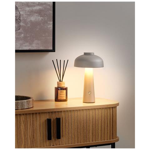 Lampada Da Tavolo Senza Fili A Led Agusan Con Dimmer Metallo Grigio - Foto 1