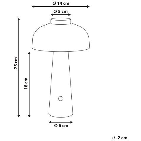 Lampada Da Tavolo Senza Fili A Led Agusan Con Dimmer Metallo Grigio - Foto 6