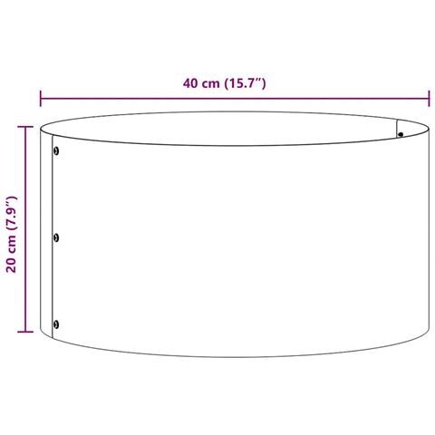 Vasi da giardino 5 pcs Antracite 40 x 40 x 20 cm Acciaio - Foto 9