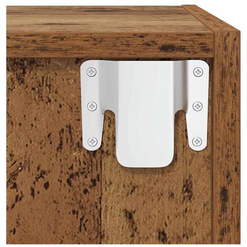 Set mobile TV 4 pcs Legno vecchio 37 x 37 x 142.5 cm - Foto 9