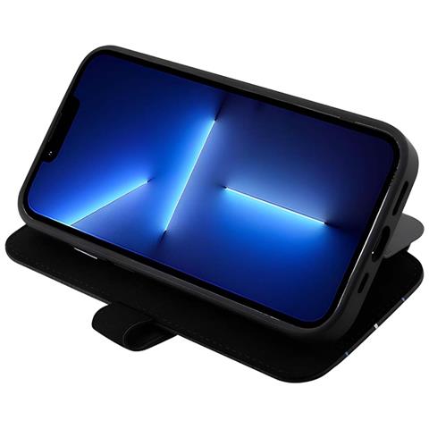 Custodia Bmbkp14l22rvsk Per Iphone 14 Pro 6.1 Nera /nera, Custodia A Libro In Pelle Con Stampa Blue Lines - Foto 2
