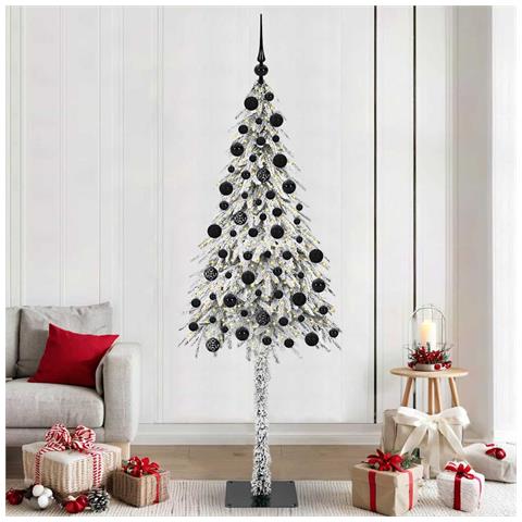 Albero di Natale con 300 LED Bianco 210 cm PE e Acciaio - Foto 2