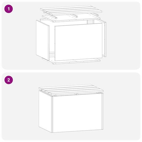 Panchina da giardino Ruggine 60 x 40 x 43 cm acciaio corten - Foto 9