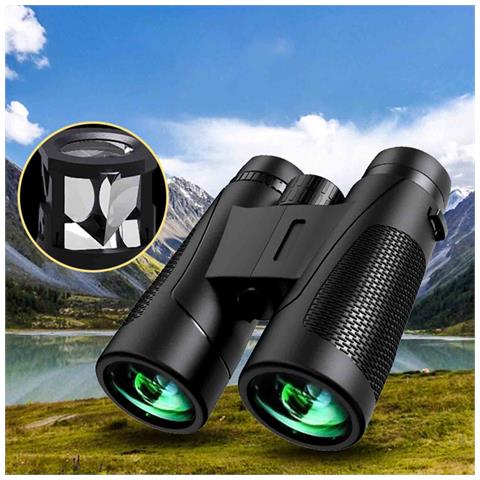 Binocolo Ad Alta Potenza 12x50 Con Clip Per Telefono - Visione Notturna In Condizioni Di Scarsa Illuminazione, Ottiche Hd - Foto 2