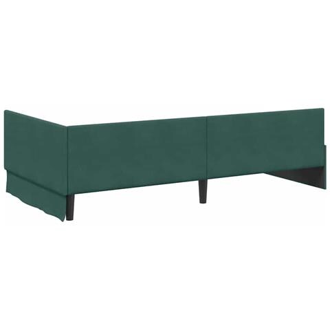 Struttura Letto Angolare con Materasso 2 pcs Verde Velluto - Foto 9