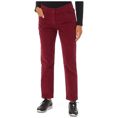 Pantaloni In Velluto A Coste Da Donna Ga4foe - Foto 1