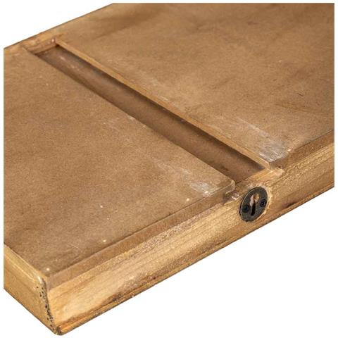 Mensola Da Parete In Magnesio E Legno, Marrone E Bianco, 110x29x40h Cm - Foto 8