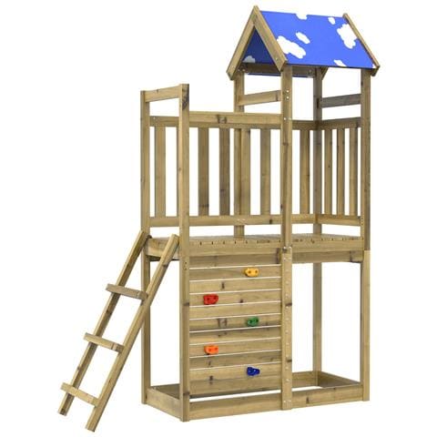 Torre da Gioco Marrone Legno Impregnato Solido - Foto 1