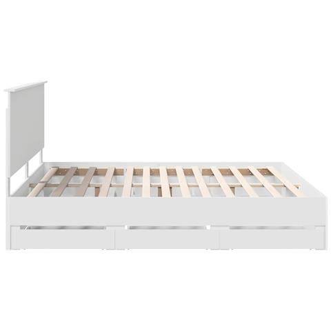 Struttura del letto Bianco 200 x 200 cm Legno Ingegnerizzato - Foto 9