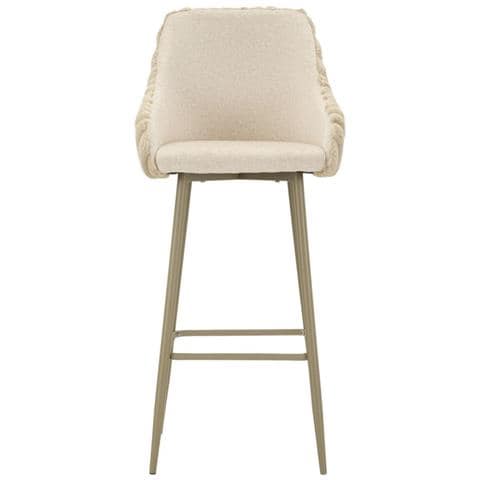Set 2 Sgabelli Bar Alaska Imbottiti Crema 52x46x111 Cm, Seduta H 78 Cm - Foto 2