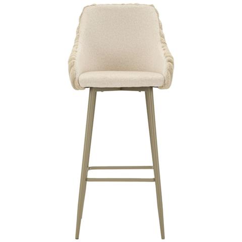 Set Di 2 Sgabelli Alti Vkh881-beige-poliestere-52x46x111 Cm - Foto 2