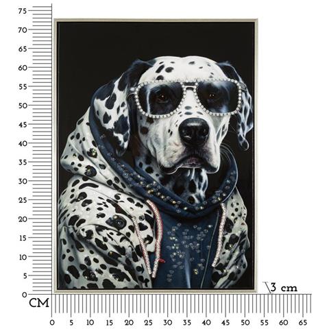 Dipinto Su Tela Trap Dalmata Rapper Con Cornice, 53x73 Cm - Foto 7