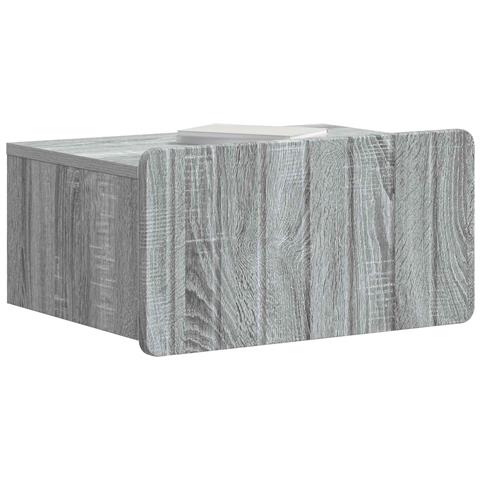 Mobiletto da notte a muro 2 pcs Grigio Sonoma 49 x 34,5 x 24 cm - Foto 2