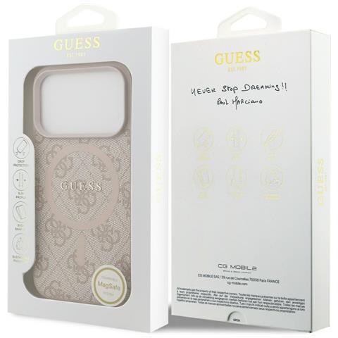 Custodia Rosa Magsafe Guess Per Iphone 17 Pro - Foto 1
