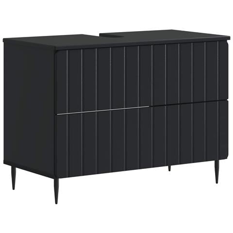 Armadio per Lavabo da Bagno ZWOLLE Nero 82 x 41 x 58,5 cm - Foto 1