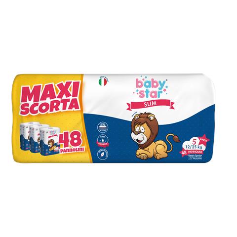 Pannolini Babystar Slim Maxiscorta Taglia 5 48 Pezzi - Foto 1