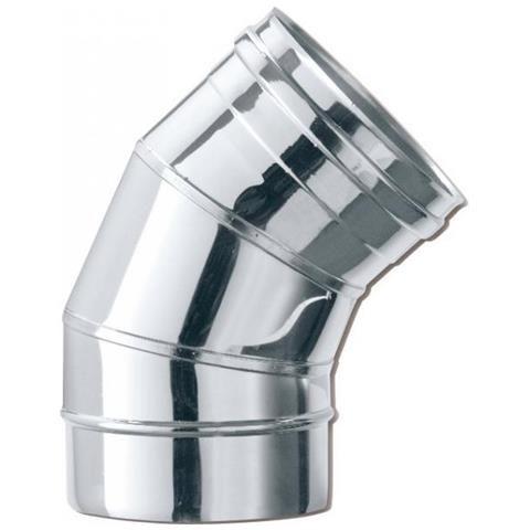 Gomito Acciaio Inox 45° Cm 12 - Foto 2