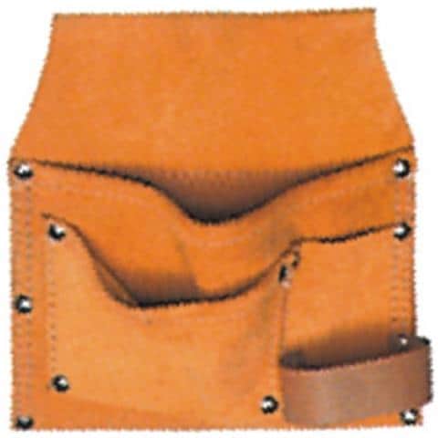 Borsa da carpentiere in crosta scamosciata con 3 tasche e 1 asola - Foto 2