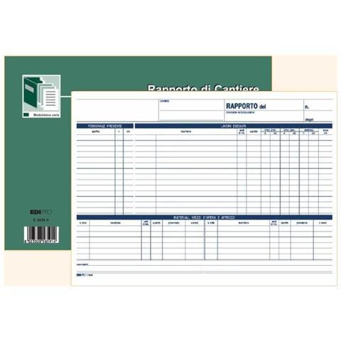 Cf10blocco Rapporto Cantiere 21x31 - Foto 1