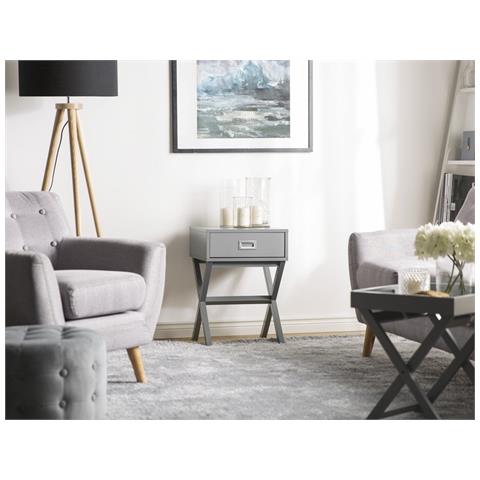 Tavolino Da Caffè Con Cassetto, Grigio - Monroe - Foto 2