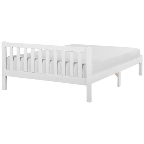 Letto A Doghe In Legno Colore Bianco 140 X 200 Cm Florac - Foto 23