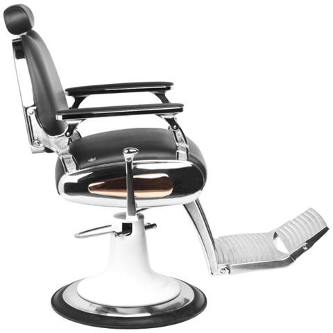 Gabbiano Poltrona Da Barbiere In Similpelle Nera Moto Style - Foto 2