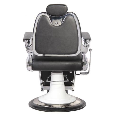Gabbiano Poltrona Da Barbiere In Similpelle Nera Moto Style - Foto 6