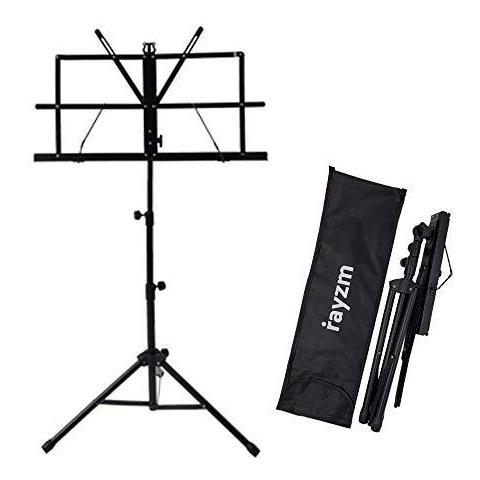 Sheet Music Book Stand Supporto Robusto Portatile Pieghevole In Metallo Con Il Sacchetto Di Trasporto Altezza Regolabile Max 1.5kgs Carico Leggero E Compatto Per Immagazzinaggio O La Corsa - Foto 1