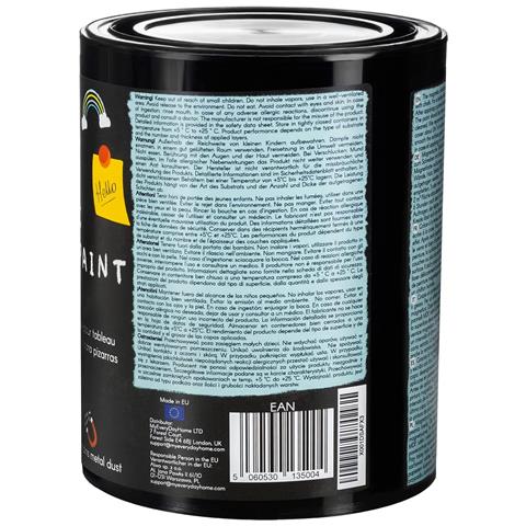 Vernice Lavagna Magnetica A Gesso Nera | 1l | Pittura Opaca Per Pareti Legno Metallo | Efficienza 2m² Con 3 Strati | A Base D'acqua | Con Polvere Metallica | Adatta Per Fissare Magneti - Foto 2