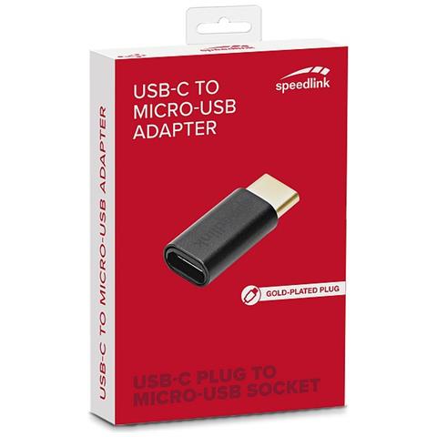 SL-180014-BK adattatore per inversione del genere dei cavi USB-C Micro-USB Nero - Foto 2
