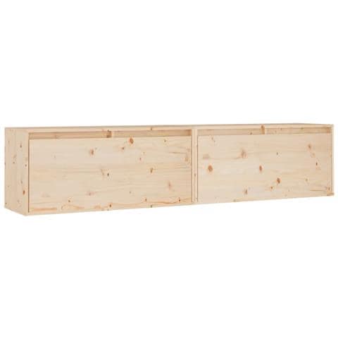 Pensili 2 Pz 80x30x35 Cm In Legno Massello Di Pino - Foto 1