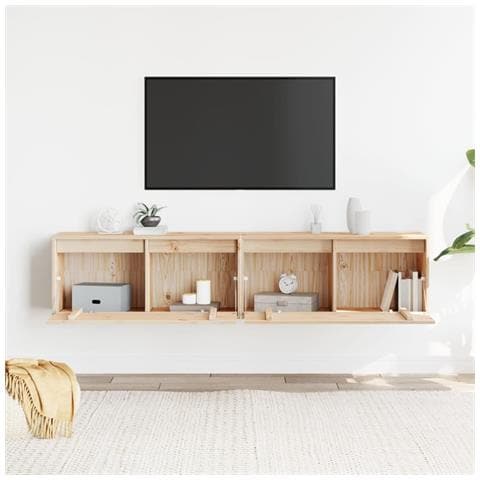 Pensili 2 Pz 80x30x35 Cm In Legno Massello Di Pino - Foto 10