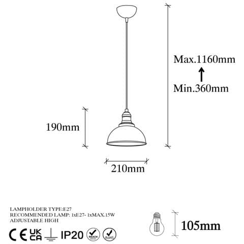 Lampada A Sospensione ""iquique"" [opv-942flg2132] - Foto 7