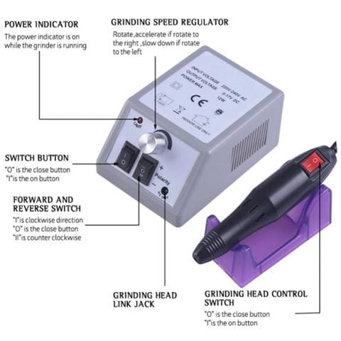 Lima Per Unghie Elettrica Con 12 Accessori Per Levigatura /lucidatura - Foto 2