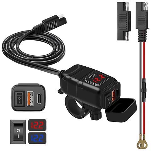 Caricabatterie Rapido Usb-c/usb Per Auto E Moto Black - Foto 7