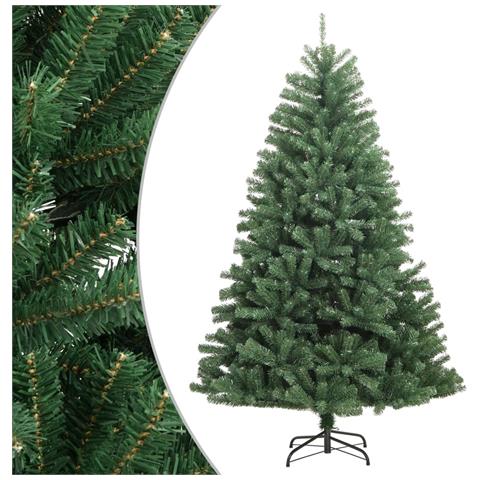 Albero Di Natale Artificiale Incernierato Con Base Verde 240 Cm - Foto 1
