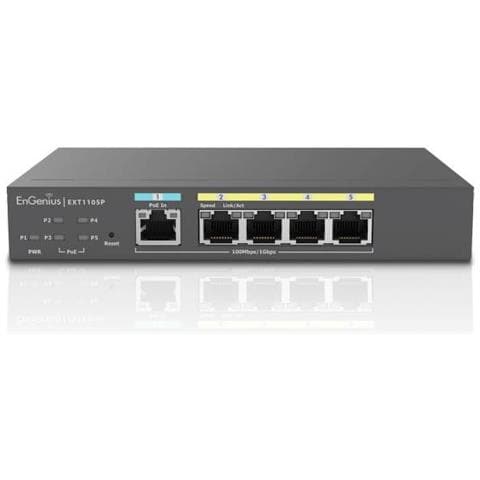 Ext1105p Switch Di Rete Gestito L2 Gigabit Ethernet (10/100/1000) Supporto Power Over Ethernet (poe) Nero - Foto 1